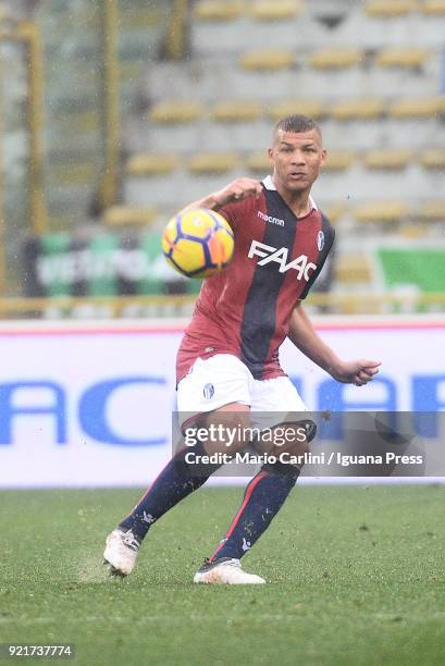 Sebastien De Maio of Bologna FC in action during the serie A match between Bologna FC and US Sassuolo at Stadio Renato Dall'Ara on February 18, 2018...