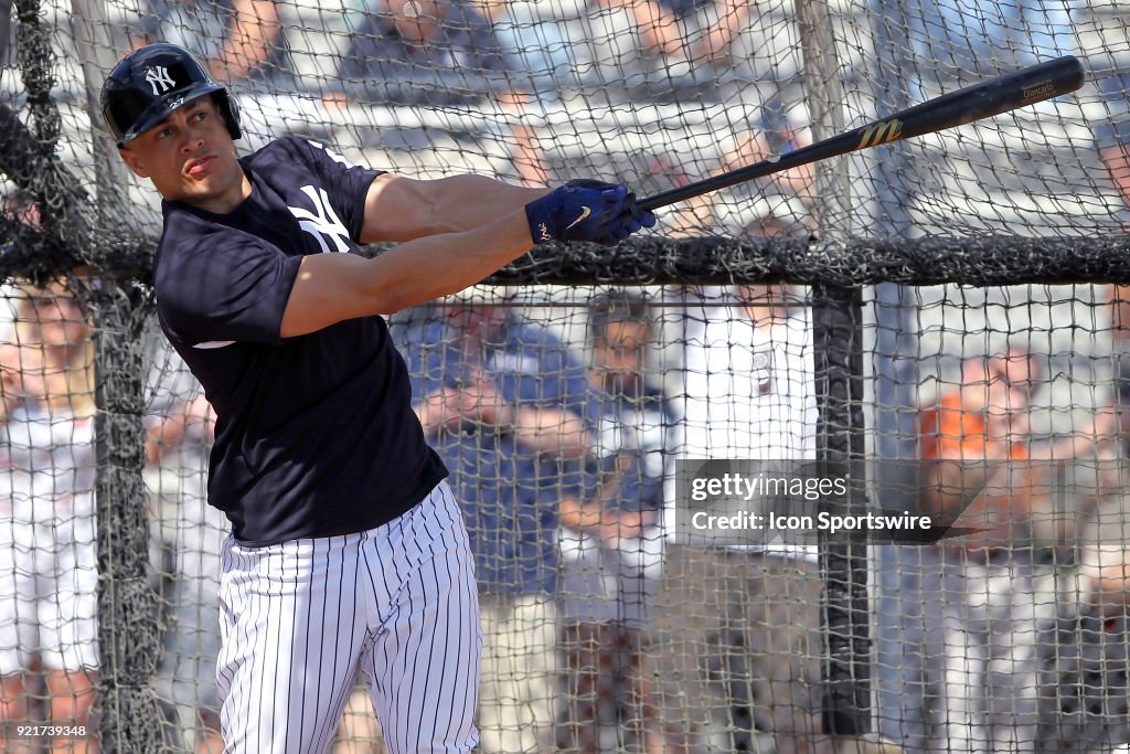 MLB: FEB 20 Spring Training - Yankees Workout