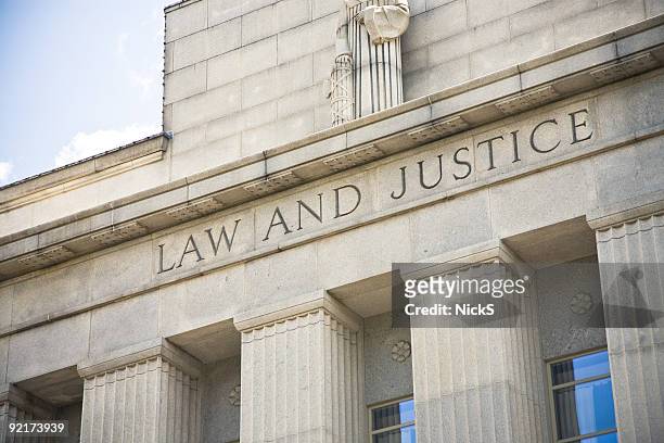 law and justice - courthouse exterior stock pictures, royalty-free photos & images