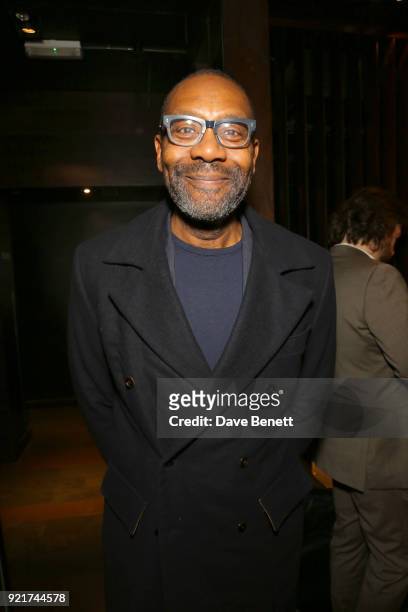 Lenny Henry attends the press night after party for "Frozen" at Mint Leaf on February 20, 2018 in London, England.