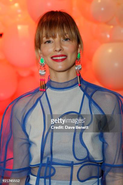 Sienna Guillory at the Naked Heart Foundation's Fabulous Fund Fair in London at The Roundhouse on February 20, 2018 in London, England.