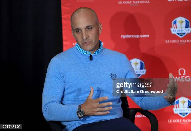 Of the PGA of America, Pete Bevacqua speaks to the media during a press conference prior to The Honda Classic at PGA Headquarters on February 20,...