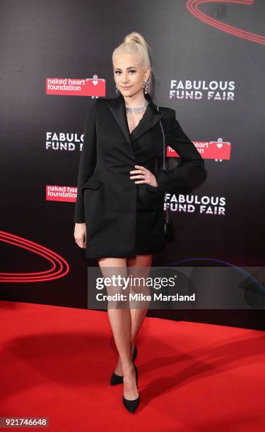 Pixie Lott attends the Naked Heart Foundation's Fabulous Fund Fair during London Fashion Week February 2018 at The Roundhouse on February 20, 2018 in...