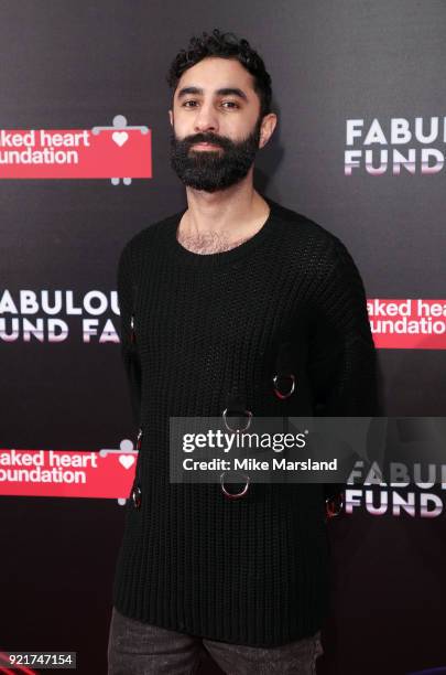 Amir Amor attends the Naked Heart Foundation's Fabulous Fund Fair during London Fashion Week February 2018 at The Roundhouse on February 20, 2018 in...