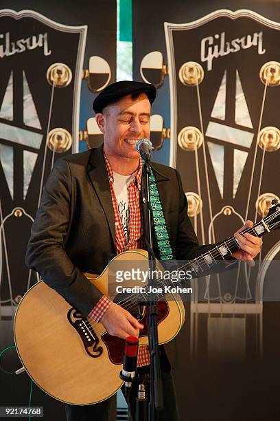Singer Ted Leo performs at the NBC Experience Store on October 21, 2009 in New York City.