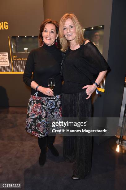 Constance Neuhann-Lorenz and Mon Muellerschoen during the Breitling Roadshow '#LEGENDARYFUTURE' Navitimer 8 at Freiheizhalle on February 20, 2018 in...