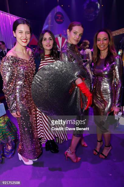 Emmilia Wickstead, Tania Fares, Natalia Vodianova and Whitney Bromberg-Hawkings at the Naked Heart Foundation's Fabulous Fund Fair in London at The...