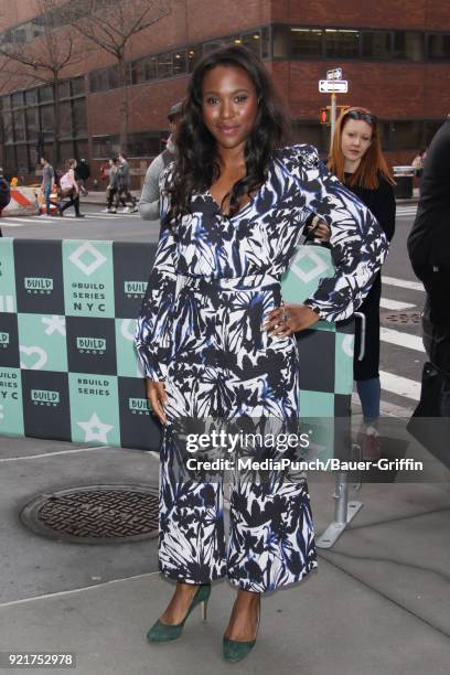 Clare-Hope Ashitey is seen on February 20, 2018 in New York City.