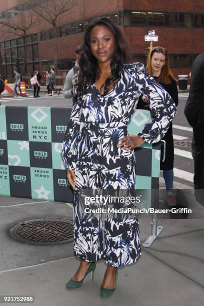 Clare-Hope Ashitey is seen on February 20, 2018 in New York City.