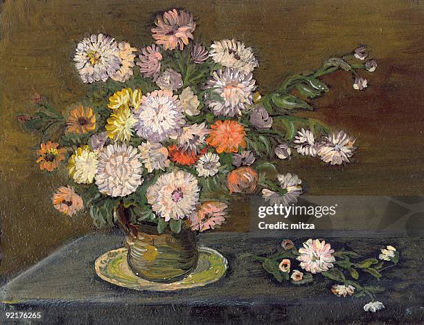 flower arrangement - vase stock illustrations