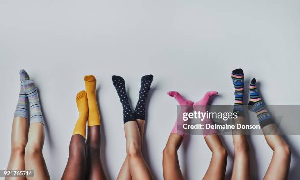 fun and funky socks - colourful socks stock pictures, royalty-free photos & images