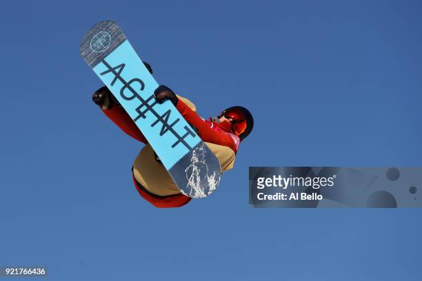 Seppe Smits of Belgium competes during the Men's Big Air Qualification on day 12 of the PyeongChang 2018 Winter Olympic Games at Alpensia Ski Jumping...