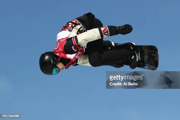 Max Parrot of Canada competes during the Men's Big Air Qualification on day 12 of the PyeongChang 2018 Winter Olympic Games at Alpensia Ski Jumping...