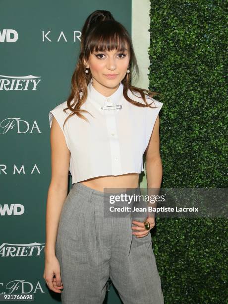 Daya arrives to the Council of Fashion Designers of America luncheon held at Chateau Marmont on February 20, 2018 in Los Angeles, California.