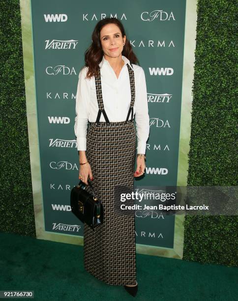 Cristina Ehrlich arrives to the Council of Fashion Designers of America luncheon held at Chateau Marmont on February 20, 2018 in Los Angeles,...