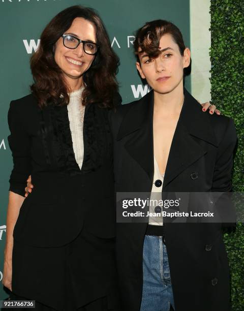 Elizabeth Stewart and Karla Welch arrive to the Council of Fashion Designers of America luncheon held at Chateau Marmont on February 20, 2018 in Los...