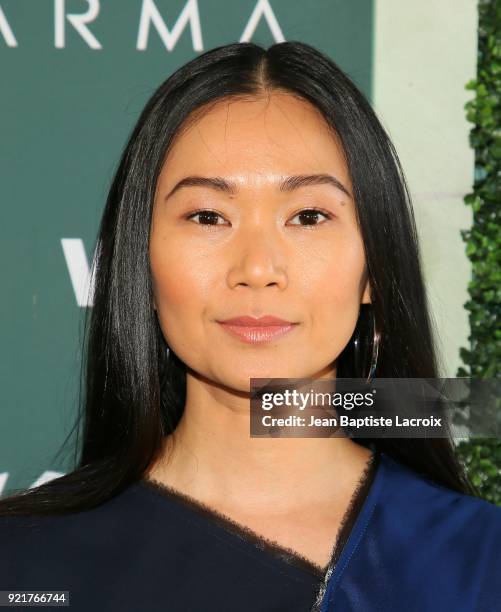 Hong Chau arrives to the Council of Fashion Designers of America luncheon held at Chateau Marmont on February 20, 2018 in Los Angeles, California.