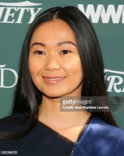 Hong Chau arrives to the Council of Fashion Designers of America luncheon held at Chateau Marmont on February 20, 2018 in Los Angeles, California.
