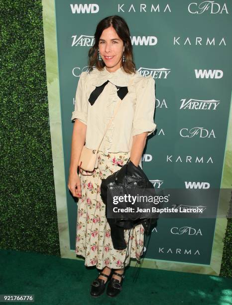 Irene Neuwirth arrives to the Council of Fashion Designers of America luncheon held at Chateau Marmont on February 20, 2018 in Los Angeles,...