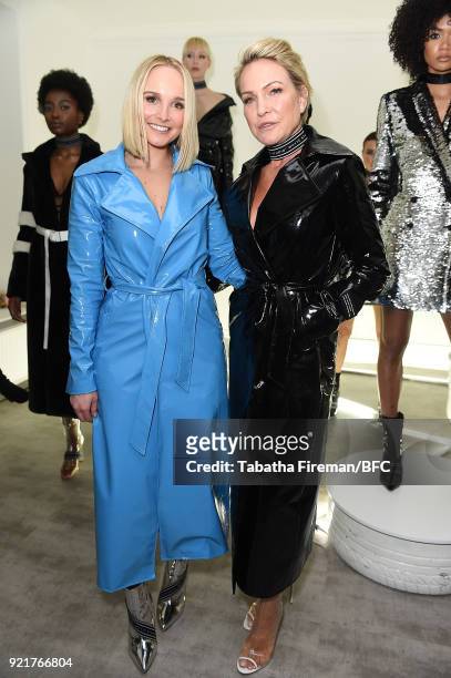 Bianca Whyte and her mother attend the Whyte Studio Freestyle Event during London Fashion Week February 2018 at The White Space on February 20, 2018...