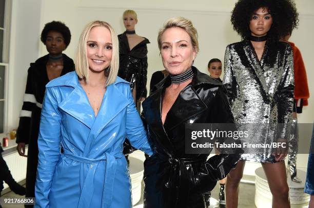 Bianca Whyte and her mother attend the Whyte Studio Freestyle Event during London Fashion Week February 2018 at The White Space on February 20, 2018...