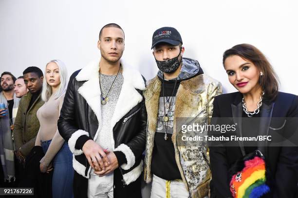 Guests are seen at the Whyte Studio Freestyle Event during London Fashion Week February 2018 at The White Space on February 20, 2018 in London,...