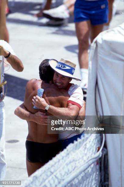 Los Angeles, CA Greg Louganis, Men's 10 metre platform competition, McDonald's Olympic Swim Stadium, at the 1984 Summer Olympics, August 12, 1984.