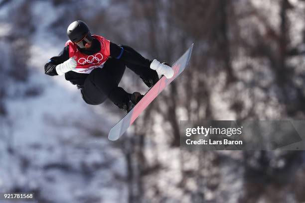 Niklas Mattsson of Sweden competes during the Men's Big Air Qualification on day 12 of the PyeongChang 2018 Winter Olympic Games at Alpensia Ski...