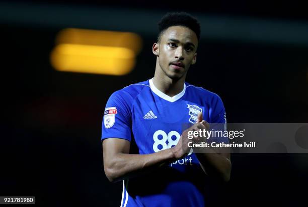 Cohen Bramall of Birmingham City during the Sky Bet Championship match between Brentford and Birmingham City at Griffin Park on February 20, 2018 in...