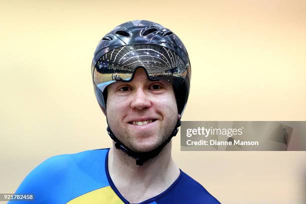 Brad Evans of Otago looks on prior to competing in the Elite Men 4000m Individual Pursuit during the New Zealand Track Cycling Championships on...