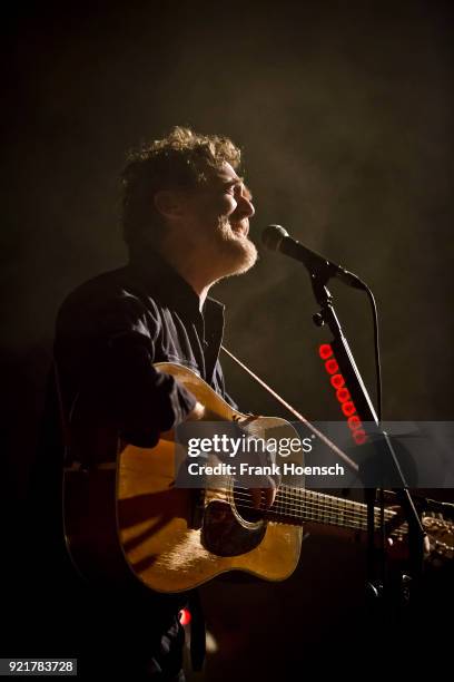 Irish singer Glen Hansard performs live on stage during a concert at the Admiralspalast on February 20, 2018 in Berlin, Germany.