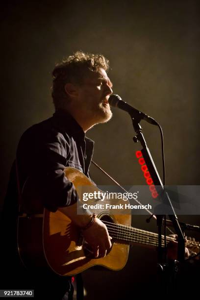 Irish singer Glen Hansard performs live on stage during a concert at the Admiralspalast on February 20, 2018 in Berlin, Germany.