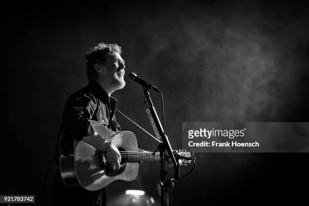 Irish singer Glen Hansard performs live on stage during a concert at the Admiralspalast on February 20, 2018 in Berlin, Germany.