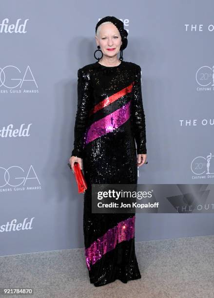 Costume designer Lou Eyrich attends the Costume Designers Guild Awards at The Beverly Hilton Hotel on February 20, 2018 in Beverly Hills, California.