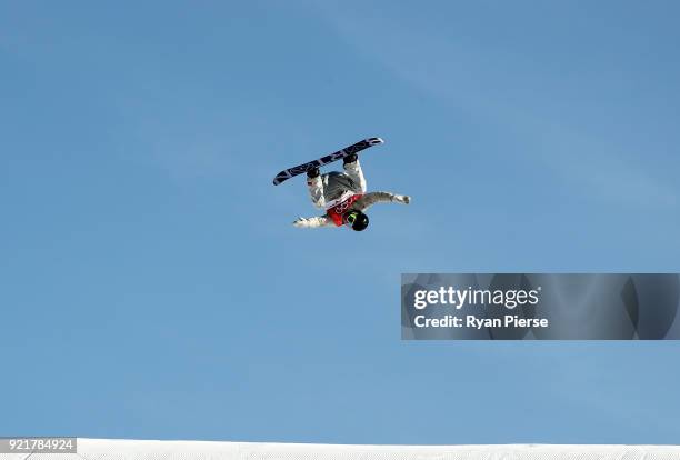 Redmond Gerard of the United States competes during the Men's Big Air Qualification on day 12 of the PyeongChang 2018 Winter Olympic Games at...