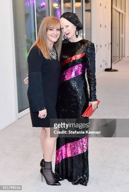 Of IMAX & CDGA EP Emeritus JL Pomeroy and costume designer Lou Eyrich attend the Costume Designers Guild Awards at The Beverly Hilton Hotel on...