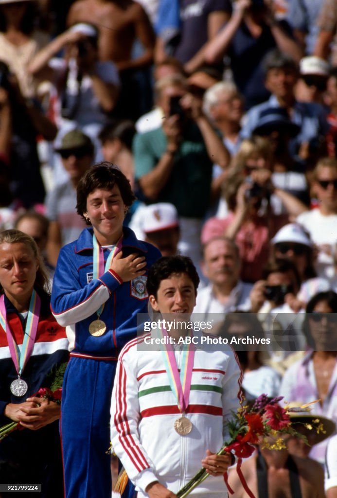 Women's Track Marathon Medal Ceremony At The 1984 Summer Olympics