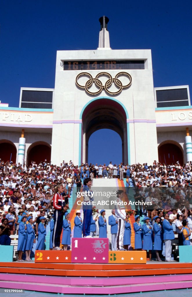 Women's Track Marathon Medal Ceremony At The 1984 Summer Olympics