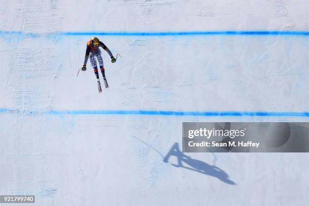 Viktoria Rebensburg of Germany competes during the Ladies' Downhill on day 12 of the PyeongChang 2018 Winter Olympic Games at Jeongseon Alpine Centre...