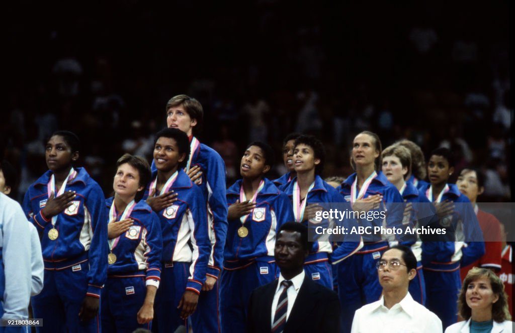 Women's Basketball Medal Ceremony At The 1984 Summer Olympics