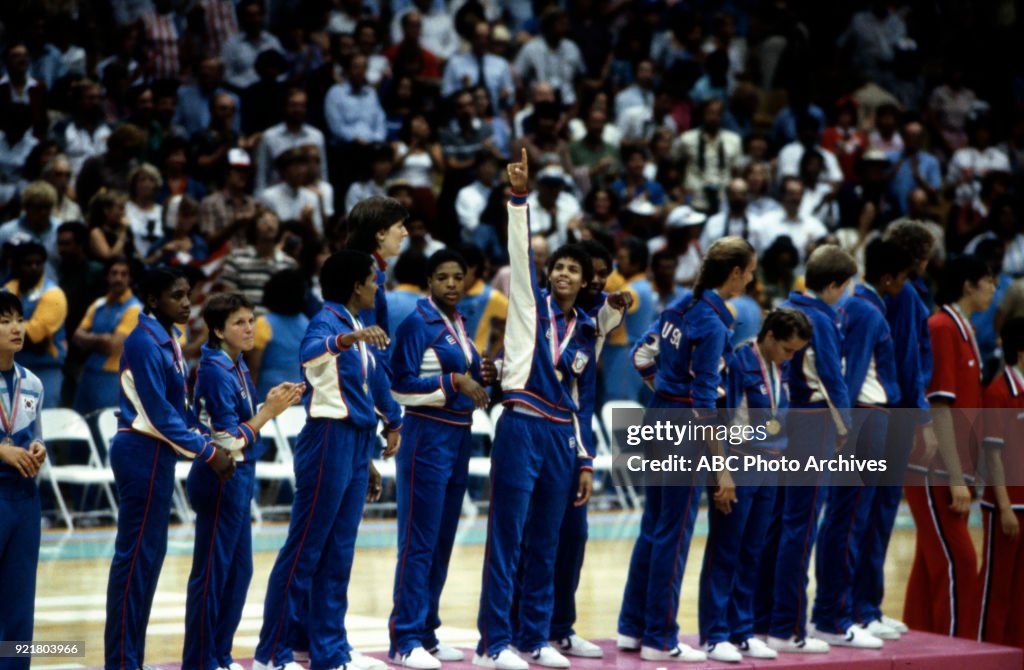 Women's Basketball Medal Ceremony At The 1984 Summer Olympics