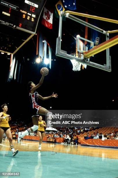 Cheryl Miller, Women's basketball competition, US vs. Australia, The Forum, at the 1984 Summer Olympics, July 31, 1984.