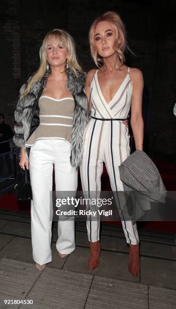 Lottie Moss and Nicola Hughes seen attending the London Fabulous Fund Fair at Roundhouse during LFW February 2018 on February 20, 2018 in London,...