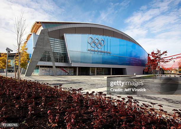 The exterior of the Olympic Oval venue where speedskating will be held during the 2010 Olympic Winter Games is shown October 21, 2009 in Richmond,...