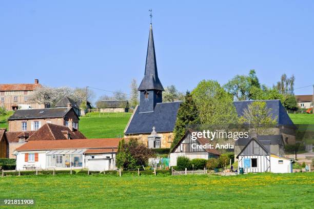 Village of Camembert, most noted for the early development of camembert cheese 'Camembert de Normandie'.