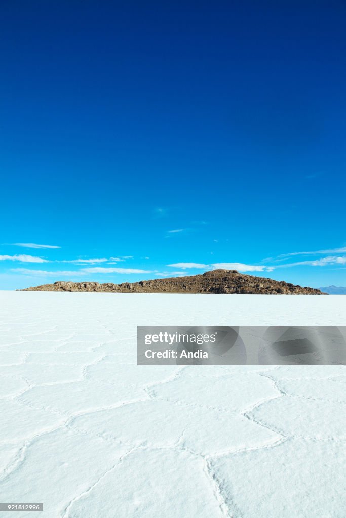 Salt flat Salar de Uyuni.