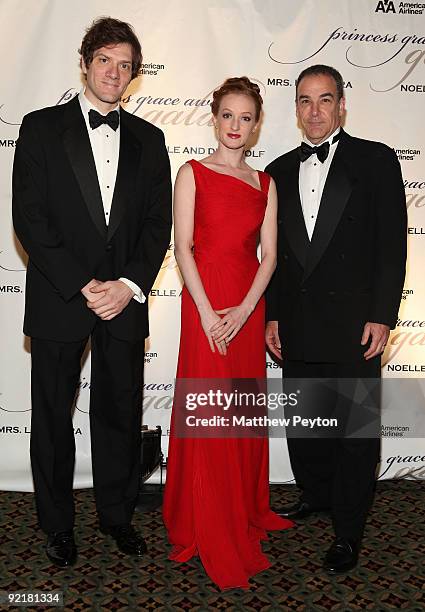 Writer Adam Rapp, dancer Gillian Murphy and actor Mandy Patinkin attend the 2009 Princess Grace Awards Gala at Cipriani 42nd Street on October 21,...