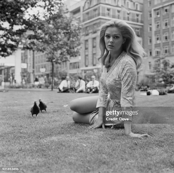 Serbian-Italian actress Beba Loncar in London, UK, 5th July 1968.