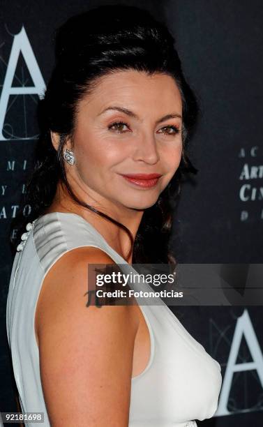 Actress Neus Asensi arrives at the Spanish Cinema Academy Gold Medal Award 2009 ceremony, at Reina Sofia museum on October 21, 2009 in Madrid, Spain.