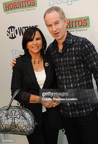 Patty Smyth and husband John McEnroe attend the "Bon Jovi: When We Were Beautiful" New York premiere at the SVA Theater on October 21, 2009 in New...